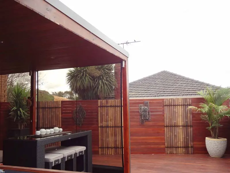 Outdoor screen and seating project 1 by Deck It Out Decks & Pergolas — Melbourne