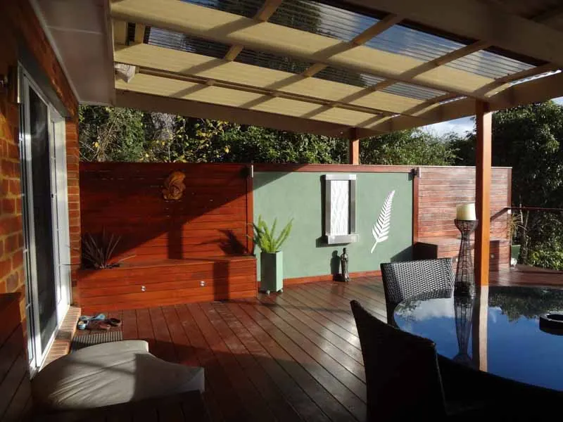Multi-level deck design with pergola in a Melbourne backyard