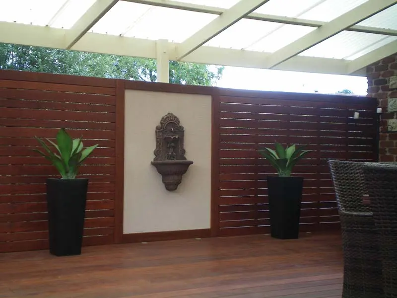 Outdoor screen and seating project 10 by Deck It Out Decks & Pergolas — Melbourne