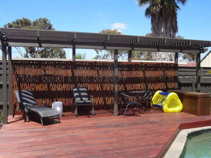 Outdoor screen and seating project 16 by Deck It Out Decks & Pergolas — Melbourne