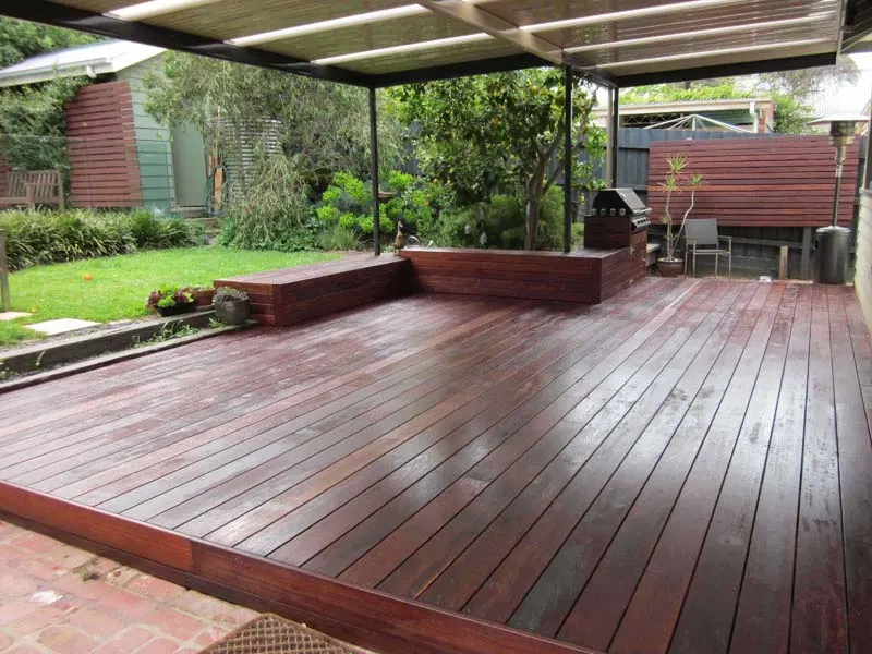 Outdoor screen and seating project 23 by Deck It Out Decks & Pergolas — Melbourne